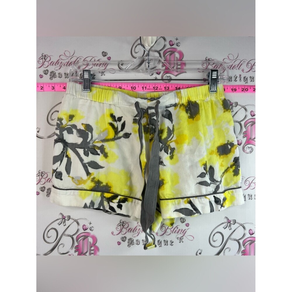Joe Fresh shorts bottoms floral Yellow and Gray Floral Drawstring Shorts